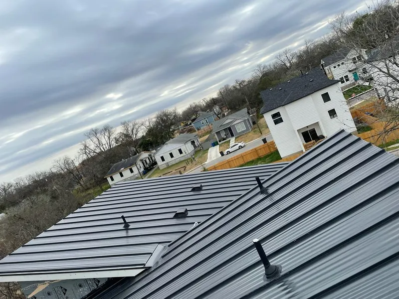 Standing seam metal roof panels with vents for Skylight Repair in Annapolis Neck